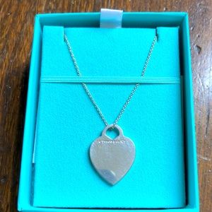 Authentic Tiffany heart pendant and chain
